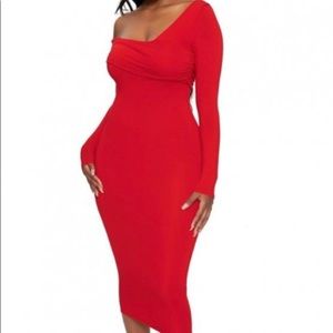 Naked wardrobe- give that Cold Shoulder Dress in BLACK